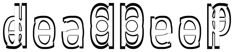Ambigram for deadbeef in Notosans-condensed